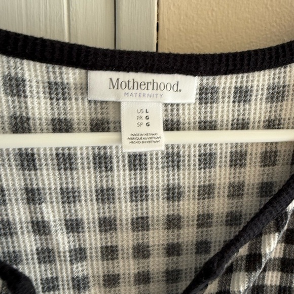 Black and White Motherhood long sleeve maternity‎ shirt Large - Picture 3 of 5